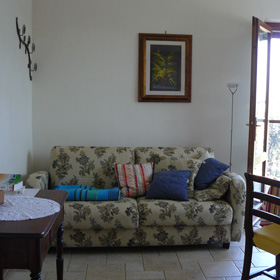 Living room apartament Farmhouse Montepulciano